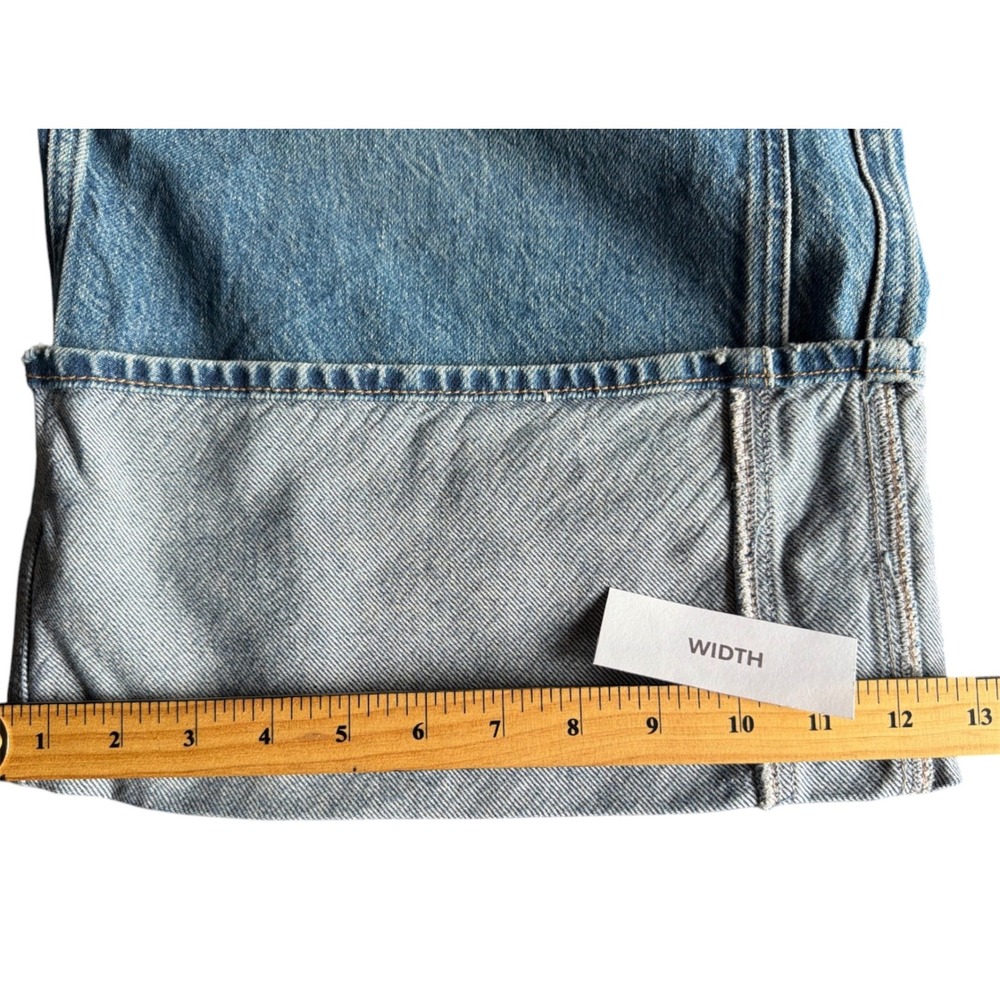 Free People We The Free Final Countdown Cuffed Wide Leg Jean Blue Size 29 S NWT - Picture 11 of 12